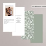 "Simple Crest" - Wedding Programs in Sage by Kristen Smith - Back of Card Options