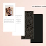 "Encapsulated" - Wedding Programs in Black Tie by Hooray Creative - Back of Card Options