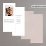 "Chalk Floral" - Wedding Programs in Dove by Olivia Kanaley Inman - Back of Card Options