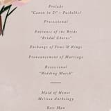 "Chalk Floral" - Wedding Programs in Dove by Olivia Kanaley Inman - Detail