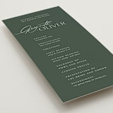 "Flip" - Wedding Programs in Forest by Kelly Schmidt - Detail
