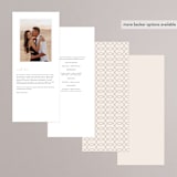 "Splendid" - Wedding Programs in Ecru by Sandra Picco Design - Back of Card Options