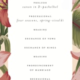 "Tropical Flowers" - Wedding Programs in Sunrise by Jennifer Holbrook - Detail