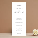 "More Than Words" - Wedding Programs in Bridal White by Design Lotus - Front