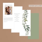 "More Than Words" - Wedding Programs in Bridal White by Design Lotus - Back of Card Options