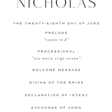 "More Than Words" - Wedding Programs in Bridal White by Design Lotus - Detail