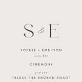 "classic names" - Wedding Programs in Ivory by Susan Asbill - Detail