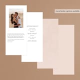 "Arched" - Wedding Programs in Carnation by Brianne Larsen - Back of Card Options