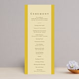 "Sophia" - Wedding Programs in Sunshine by Ani Somi - Front