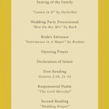 "Sophia" - Wedding Programs in Sunshine by Ani Somi - Detail