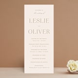 "Understated Elegance" - Wedding Programs in Buttercream by Brandy Folse - Front