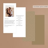 "Understated Elegance" - Wedding Programs in Buttercream by Brandy Folse - Back of Card Options