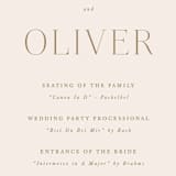 "Understated Elegance" - Wedding Programs in Buttercream by Brandy Folse - Detail