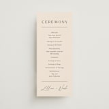 "Modern Aligned" - Wedding Programs in Creampuff by Carolyn MacLaren - Front