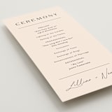 "Modern Aligned" - Wedding Programs in Creampuff by Carolyn MacLaren - Detail