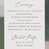 "Verdant" - Wedding Programs in Moss by Nicoletta Savod - Detail