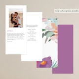 "Abstract Florals" - Wedding Programs in Bouquet by Maria Hilas-Louie - Back of Card Options