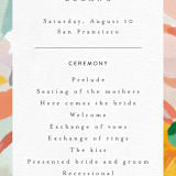 "Abstract Florals" - Wedding Programs in Bouquet by Maria Hilas-Louie - Detail