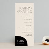 "Contour" - Wedding Programs in Ecru by Erica Krystek - Front