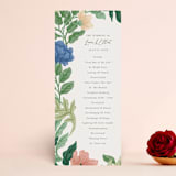 "Floral Garden" - Wedding Programs in Garden by Elly - Front