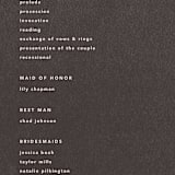 "Film" - Wedding Programs in Coffee by JoAnn Jinks - Detail