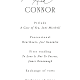 "Quintessential" - Wedding Programs in Cotton by Everett Paper Goods - Detail