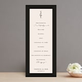 "Engraved" - Wedding Programs in Charcoal by Claudia Orengo - Front
