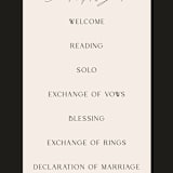 "Engraved" - Wedding Programs in Charcoal by Claudia Orengo - Detail