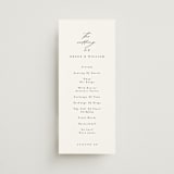 "Delicate Script" - Wedding Programs in Cotton by Angela Thompson - Front
