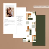 "Concord" - Wedding Programs in Moss by Robert and Stella - Back of Card Options