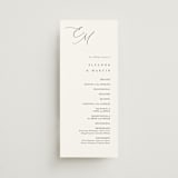 "Corner" - Wedding Programs in Silk by Kelly Schmidt - Front