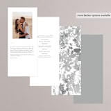 "This and That" - Wedding Programs in Diamond by Jessica Corliss - Back of Card Options
