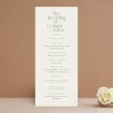 "Cadence" - Wedding Programs in Ivory by Jennifer Wick - Front