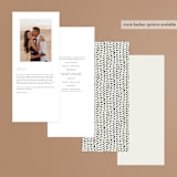 "Cadence" - Wedding Programs in Ivory by Jennifer Wick - Back of Card Options