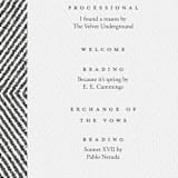 "Elegant Ethno" - Wedding Programs in Noir by FRANI - Detail