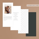 "Minimalist Photo" - Wedding Programs in Ivory by Nicole Walsh - Back of Card Options
