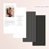 "Around the Way" - Wedding Programs in Slate by That Girl Press - Back of Card Options