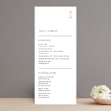 "Aligning" - Wedding Programs in Tuxedo by Genna Blackburn - Front