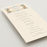 "Flutter" - Wedding Programs in Sunset by Jen Owens - Detail