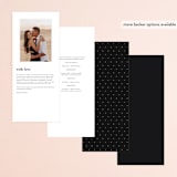 "refined" - Wedding Programs in Black Tie by Laura Hamm - Back of Card Options