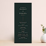 "Top to Bottom" - Wedding Programs in Evergreen by Kindred Fields - Front