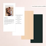 "Top to Bottom" - Wedding Programs in Evergreen by Kindred Fields - Back of Card Options