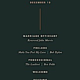 "Top to Bottom" - Wedding Programs in Evergreen by Kindred Fields - Detail