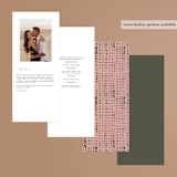 "Simple Type" - Wedding Programs in Olive Branch by Stacey Meacham - Back of Card Options