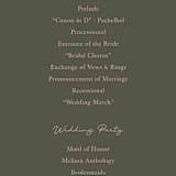 "Simple Type" - Wedding Programs in Olive Branch by Stacey Meacham - Detail