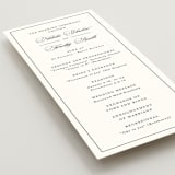 "Sincerity" - Wedding Programs in Noir by Kimberly FitzSimons - Detail