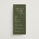 "Martini" - Wedding Programs in Olive by Pixel and Hank - Front