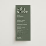 "Highlights" - Wedding Programs in Forest by Jackie Crawford - Front