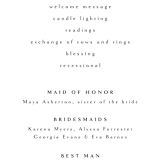 "A formal request" - Wedding Programs in Jet by Lea Delaveris - Detail