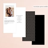 "Initials Circle Arch" - Wedding Programs in Latte by FRANI - Back of Card Options